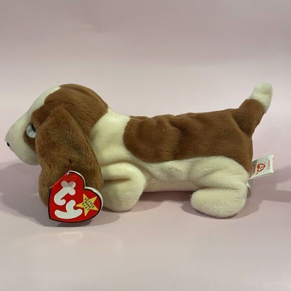 1998 Original Ty Beanie Baby Tracker the Basset Hound Excellent Condition NWT - Picture 2 of 11